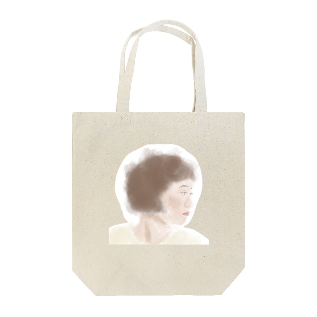 meme の水彩横顔 ボブガール  Tote Bag