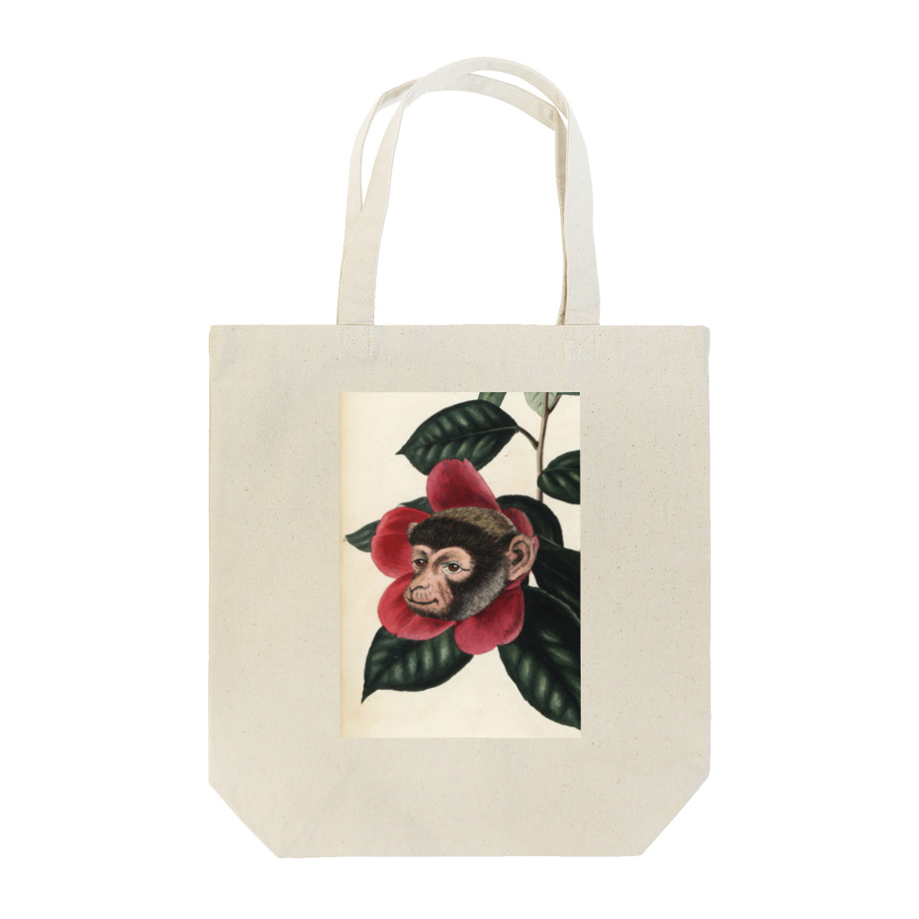 J. Jeffery Print Galleryの絶滅危惧種の猿とツバキ Tote Bag