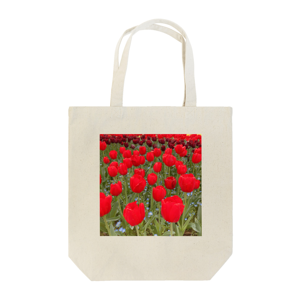 SUI tulip picturesのTULIP red トートバッグ