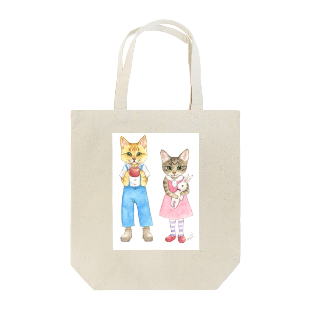 Rosemary*Teaのおちびとチャトニャン（水彩） Tote Bag