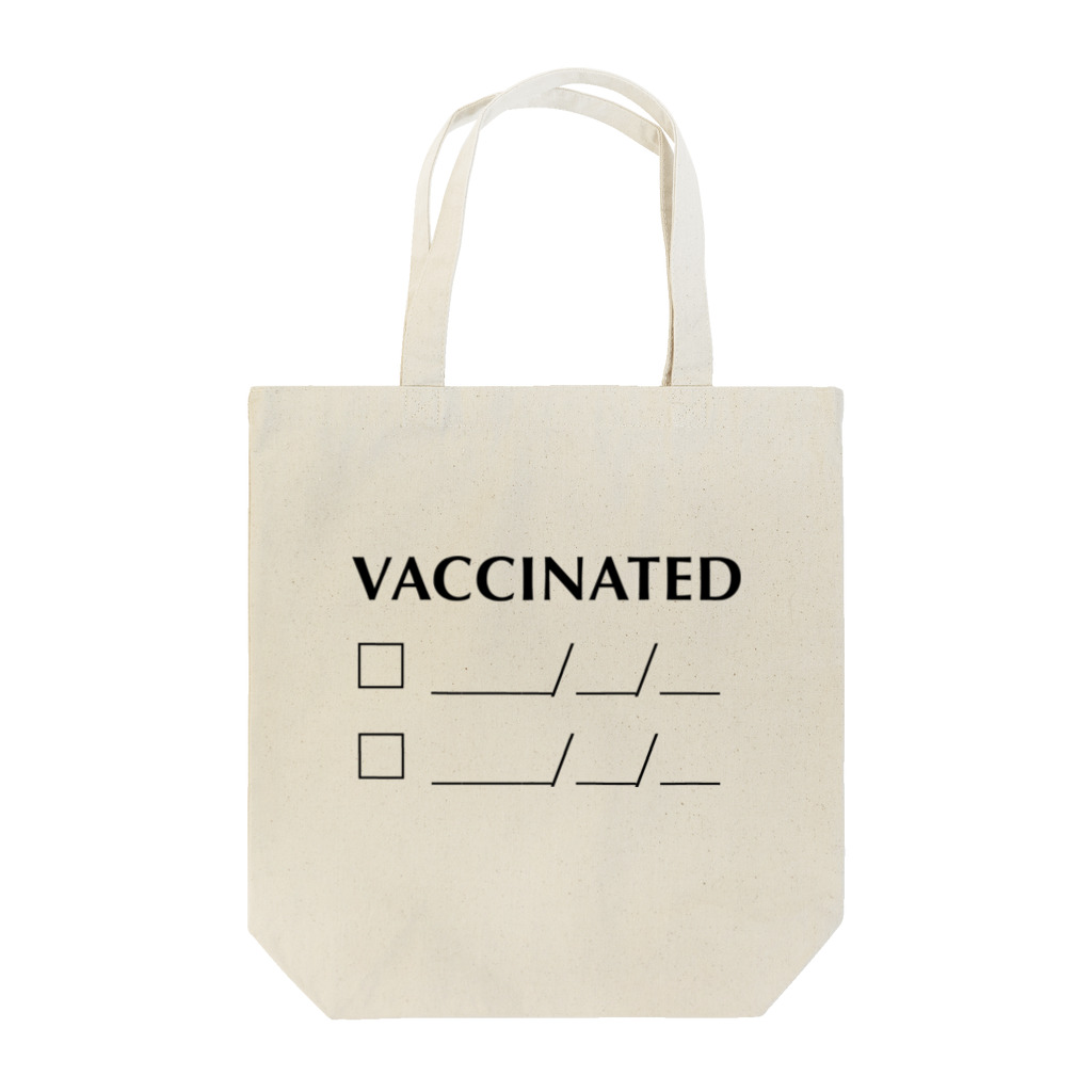 Vaccinated2021のワクチン接種確認 Vaccinated check Tote Bag