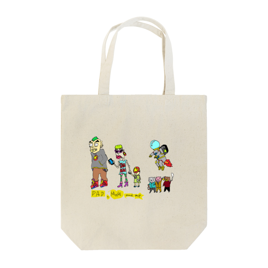 niko and gerotikuwaのRAIBU-NI-IKO-YO Tote Bag