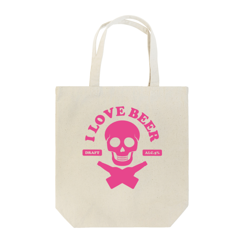 T-R-Y_designのi love beer(Type Skull) Tote Bag