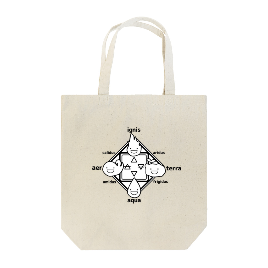 面白札屋の四大元素（火風水地） Tote Bag