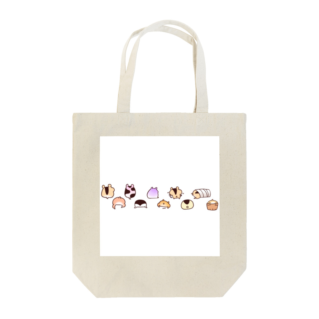 のち＠LINEスタンプ販売中のはむけつ～整列～ Tote Bag