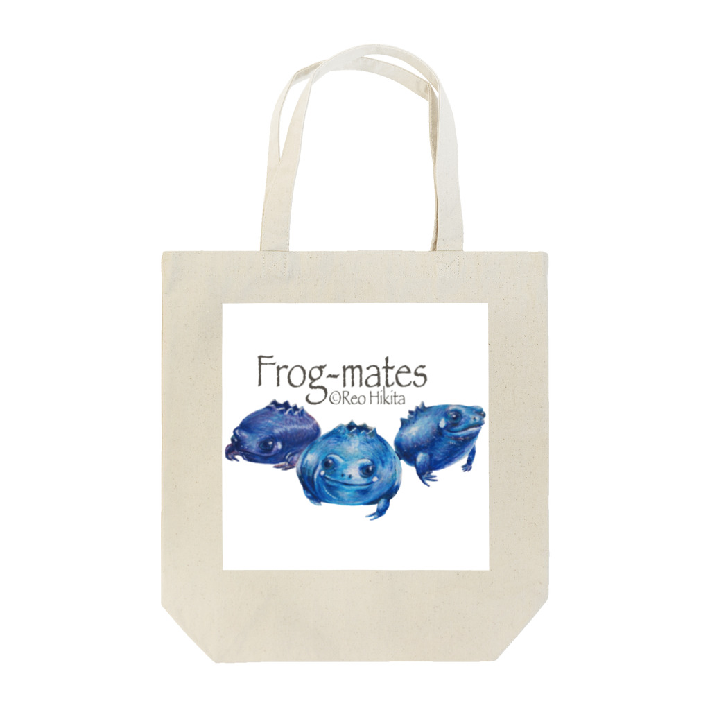 引田玲雄 / Reo Hikitaのカエルメイト(Frog-mates)より「ブルベリガエル」のグッズ Tote Bag