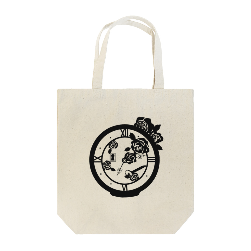 Ruthless Saintの薔薇と時計 Tote Bag