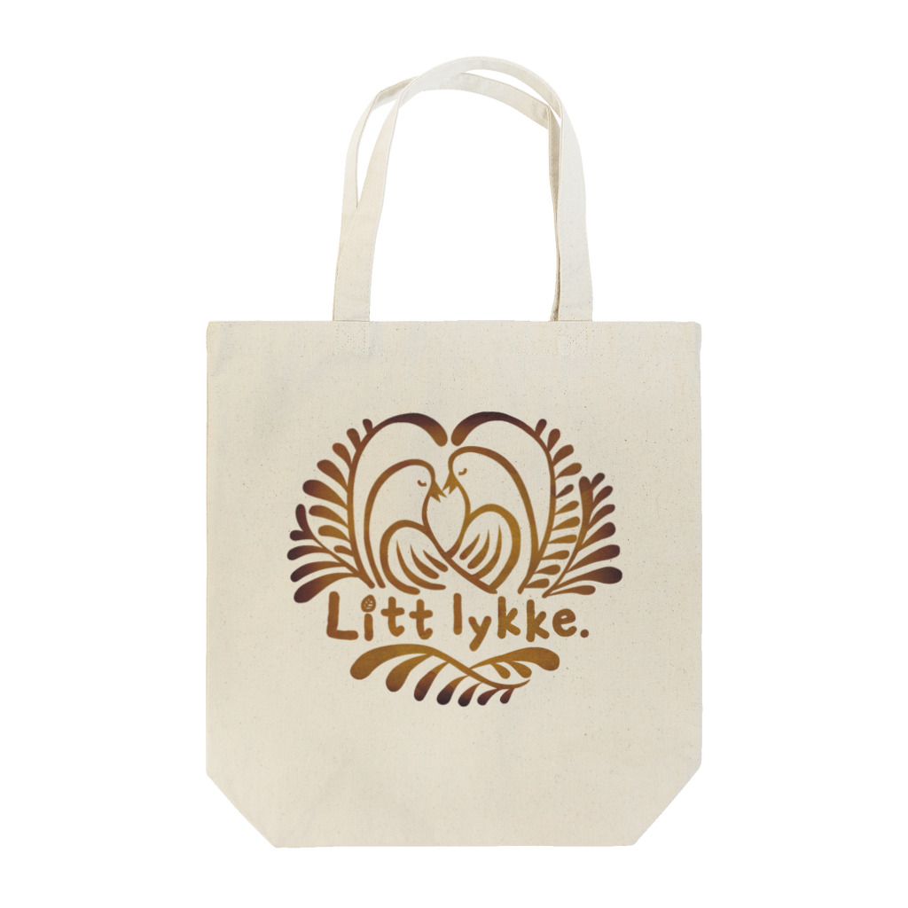 リトリッカのLitt lykke.ロゴデザイン柄 Tote Bag