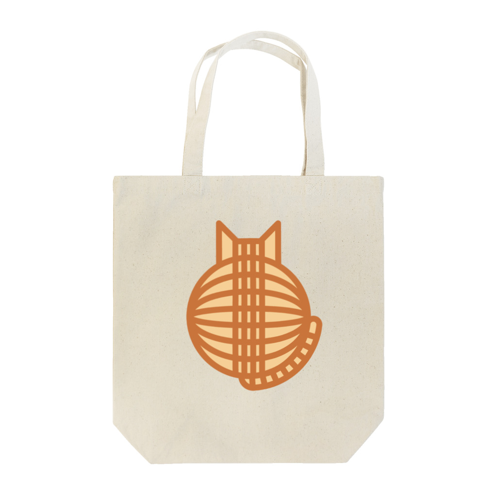 SHOP W　SUZURI店の猫の丸い背中（チャトラ） トートバッグ Tote Bag