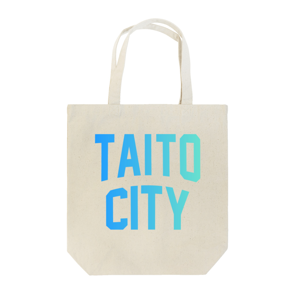 JIMOTO Wear Local Japanの台東区 TAITO WARD ロゴブルー Tote Bag