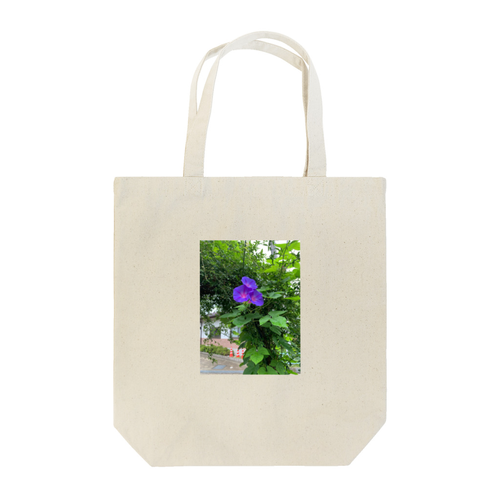 七色花面の真夏が朝を彩る青紫 Tote Bag