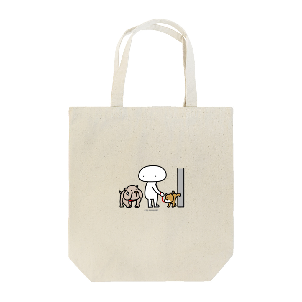 はりうーのMr.AWKWARD with Dog Tote Bag