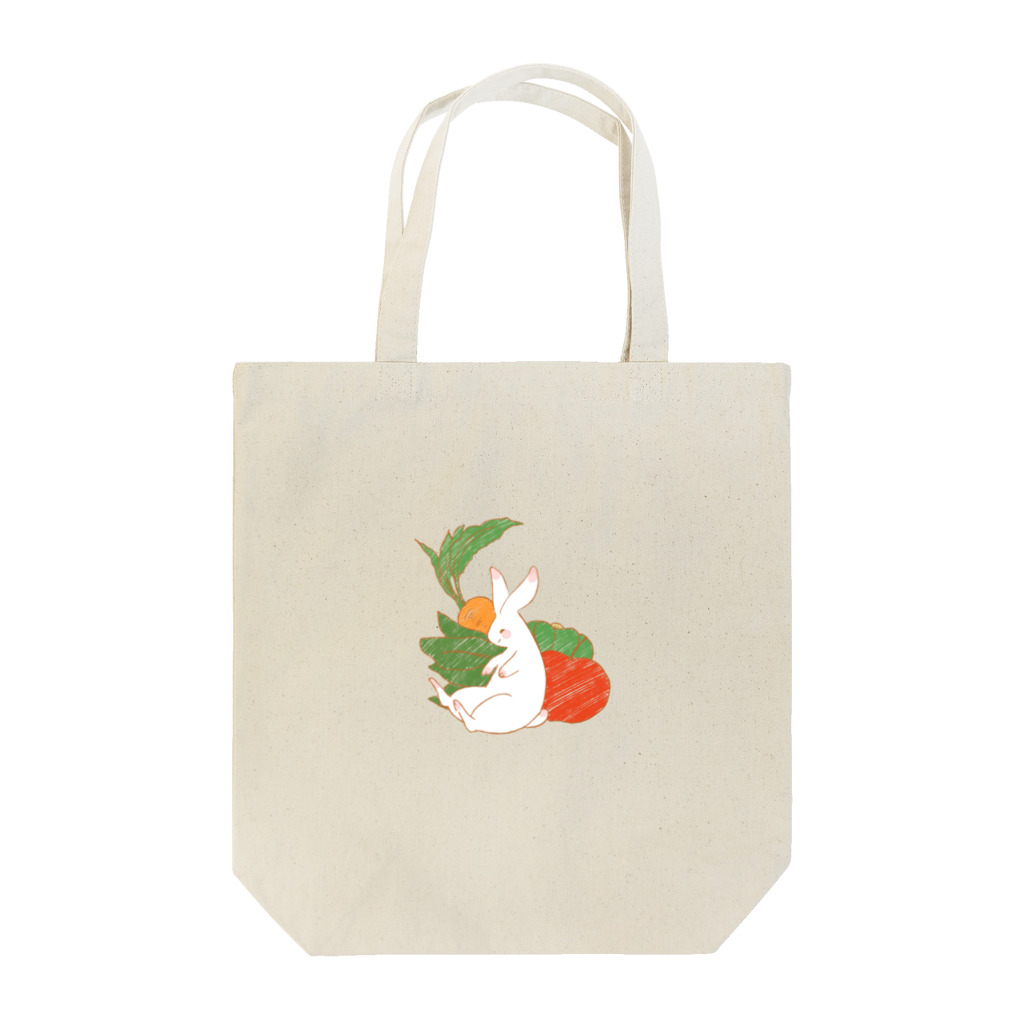 peaches-momokoの野菜うさぎちゃん トートバッグ