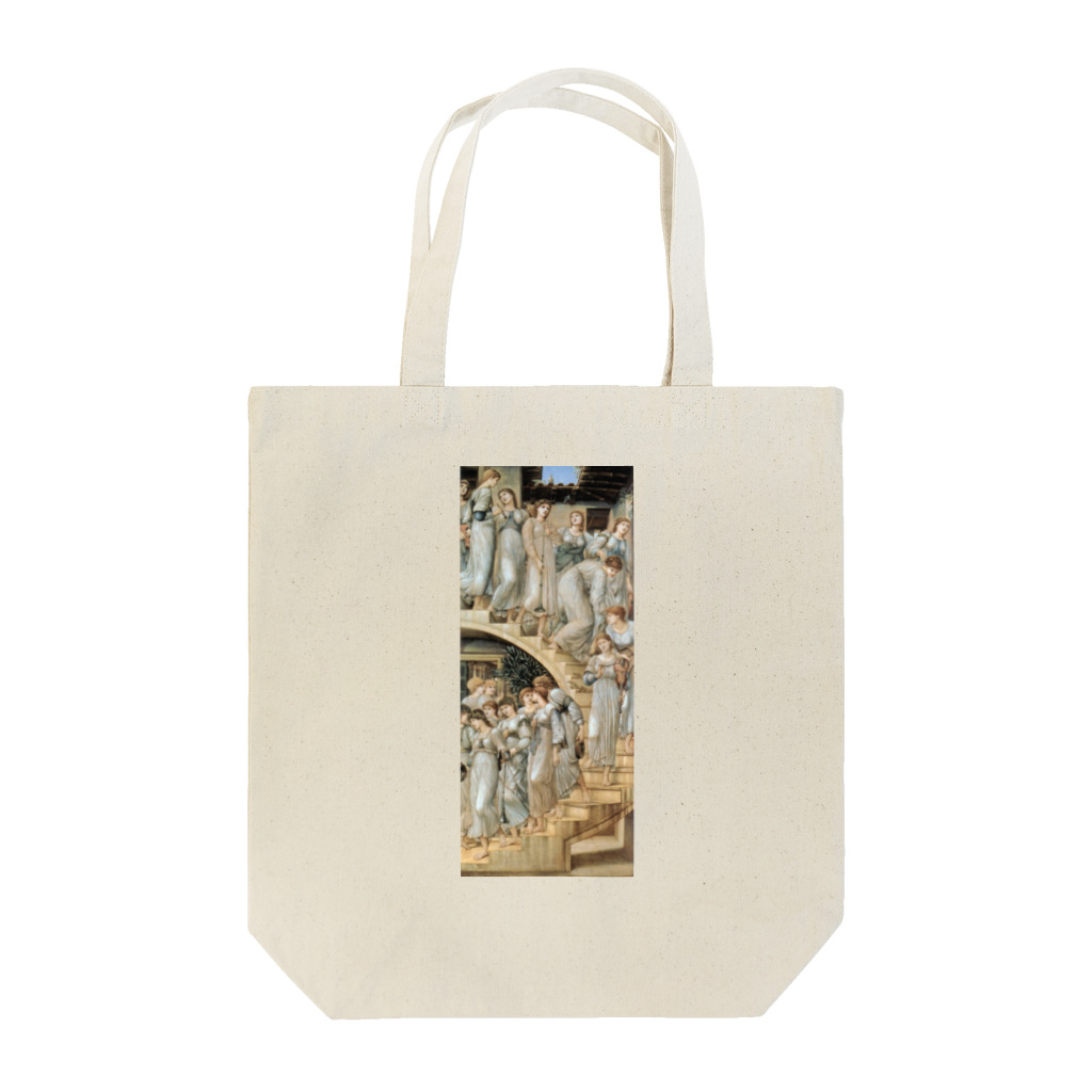 世界の絵画アートグッズのエドワード・バーン＝ジョーンズ《黄金の階段》 Tote Bag
