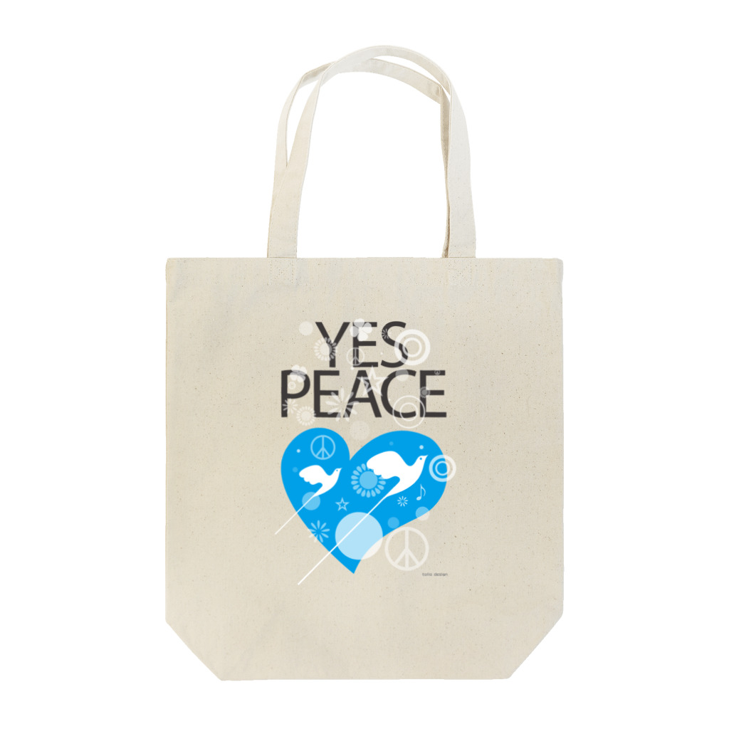 フジワラトシカズのYES PEACE Tote Bag