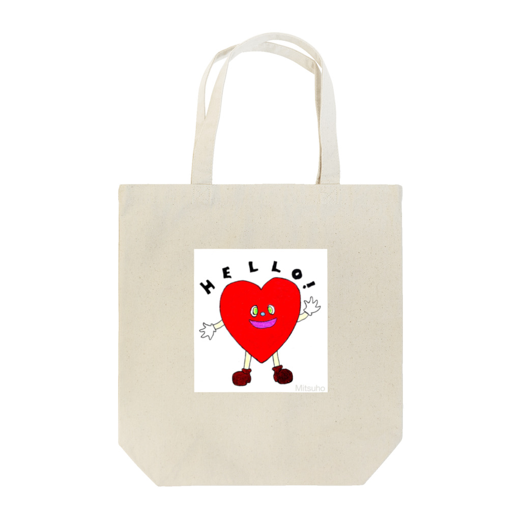 Mitsuhoのハートくん HELLOばーじょん Tote Bag