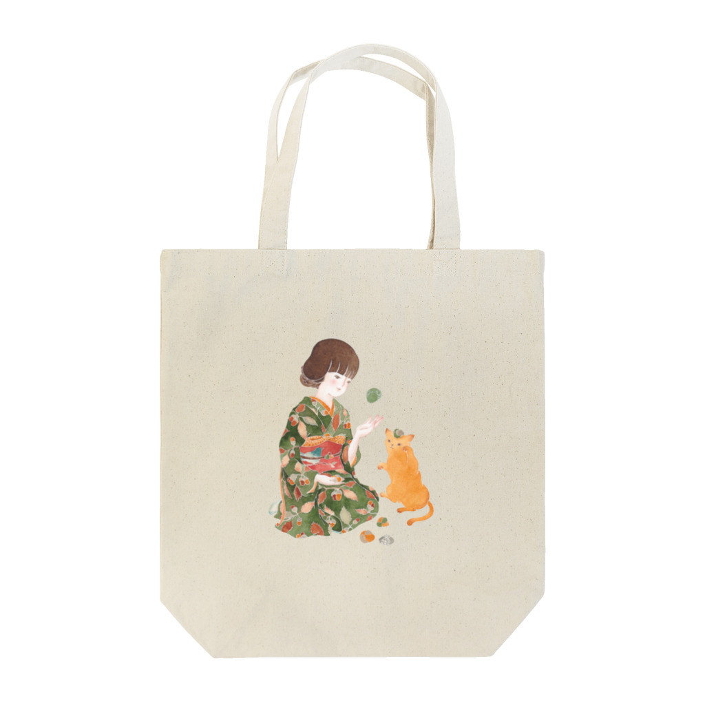 パノラマ圖案堂　寺坂安里のお手玉猫 Tote Bag