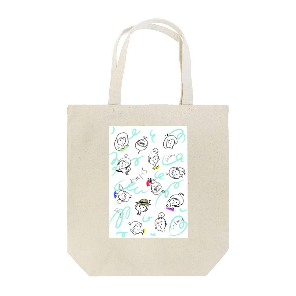 神戸雑貨屋solmu てんちょーのsolmuちゃん(総柄) Tote Bag