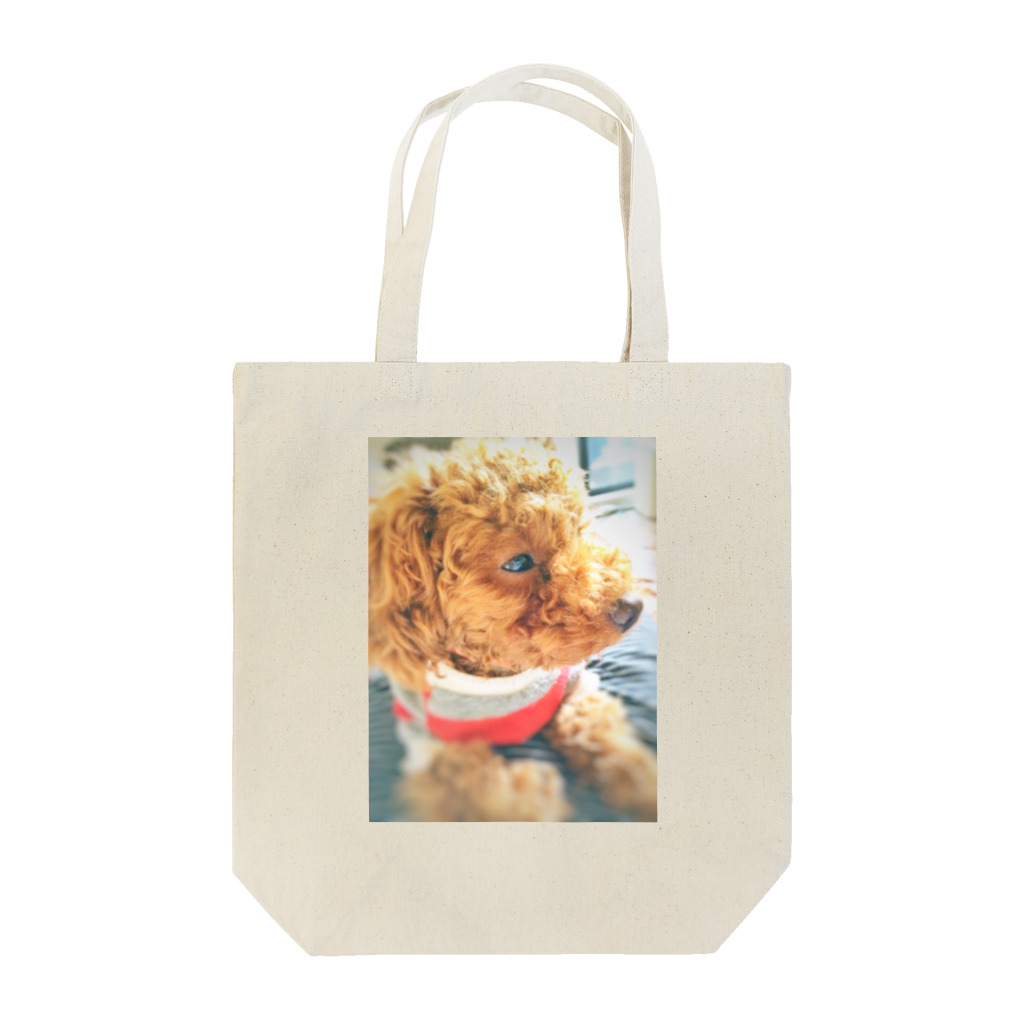 Happy Daysの木漏れ日の中の子犬 Tote Bag