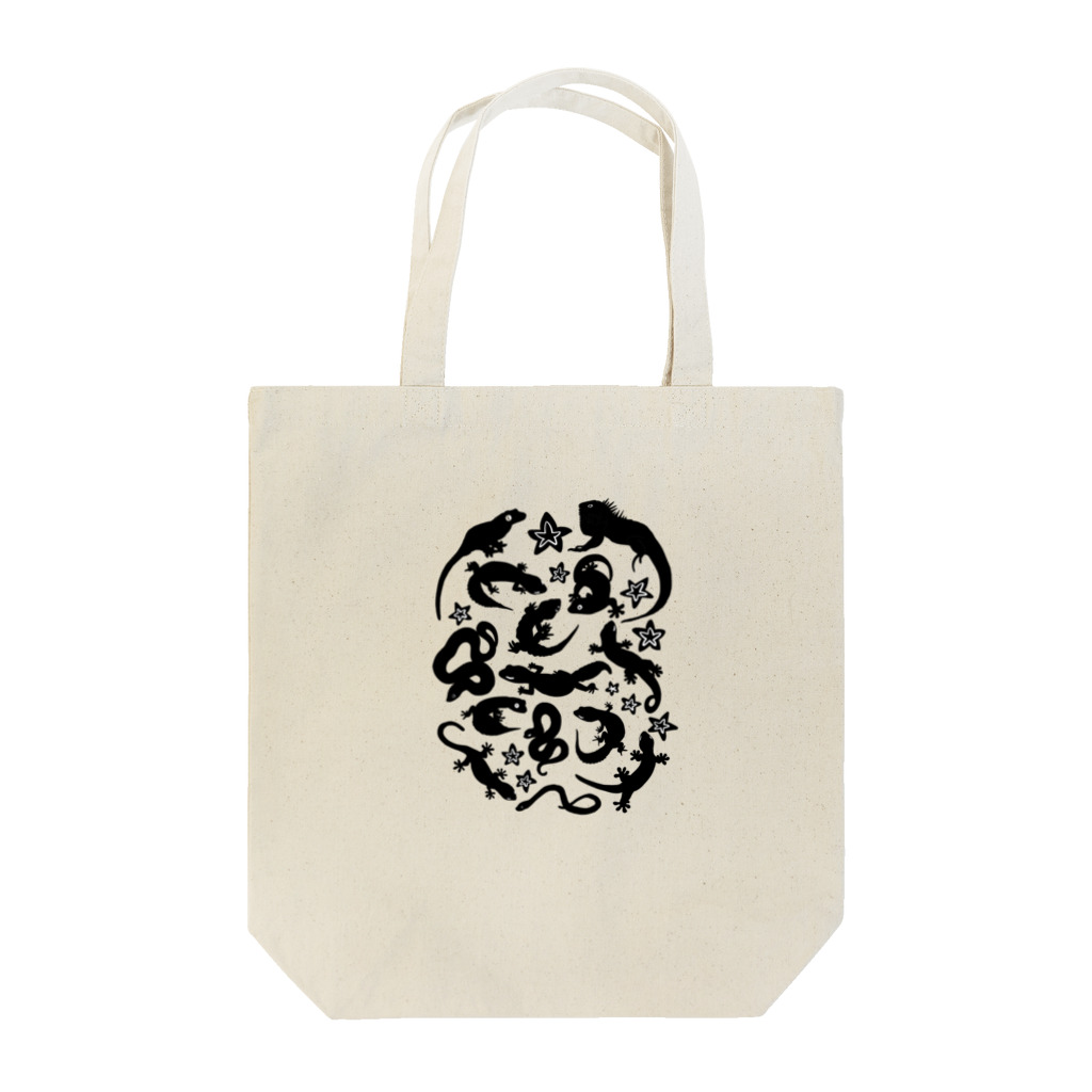 あやるの爬虫類たちのシルエット Tote Bag