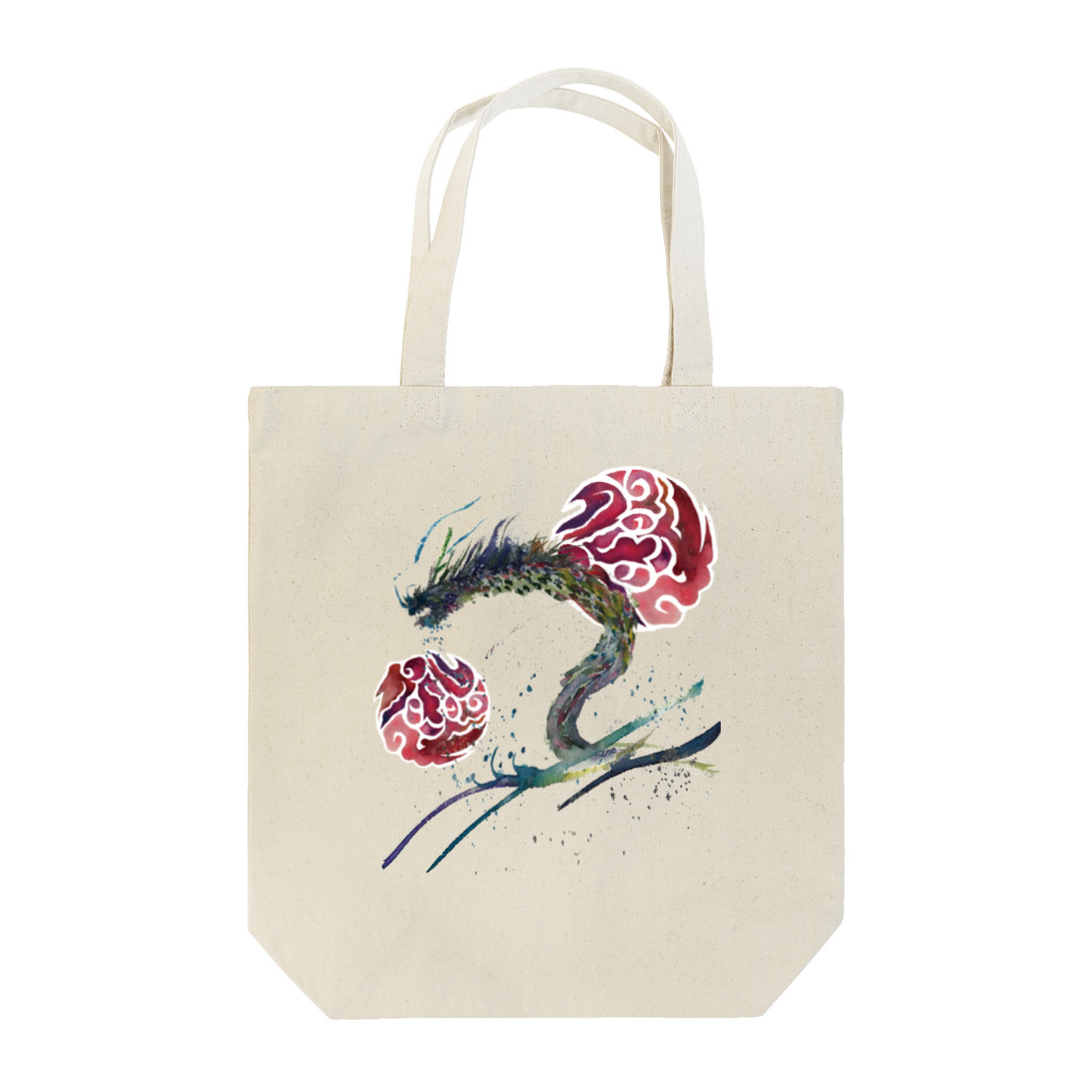 WAMI ARTの赤八雲昇るタツ(竜) Tote Bag