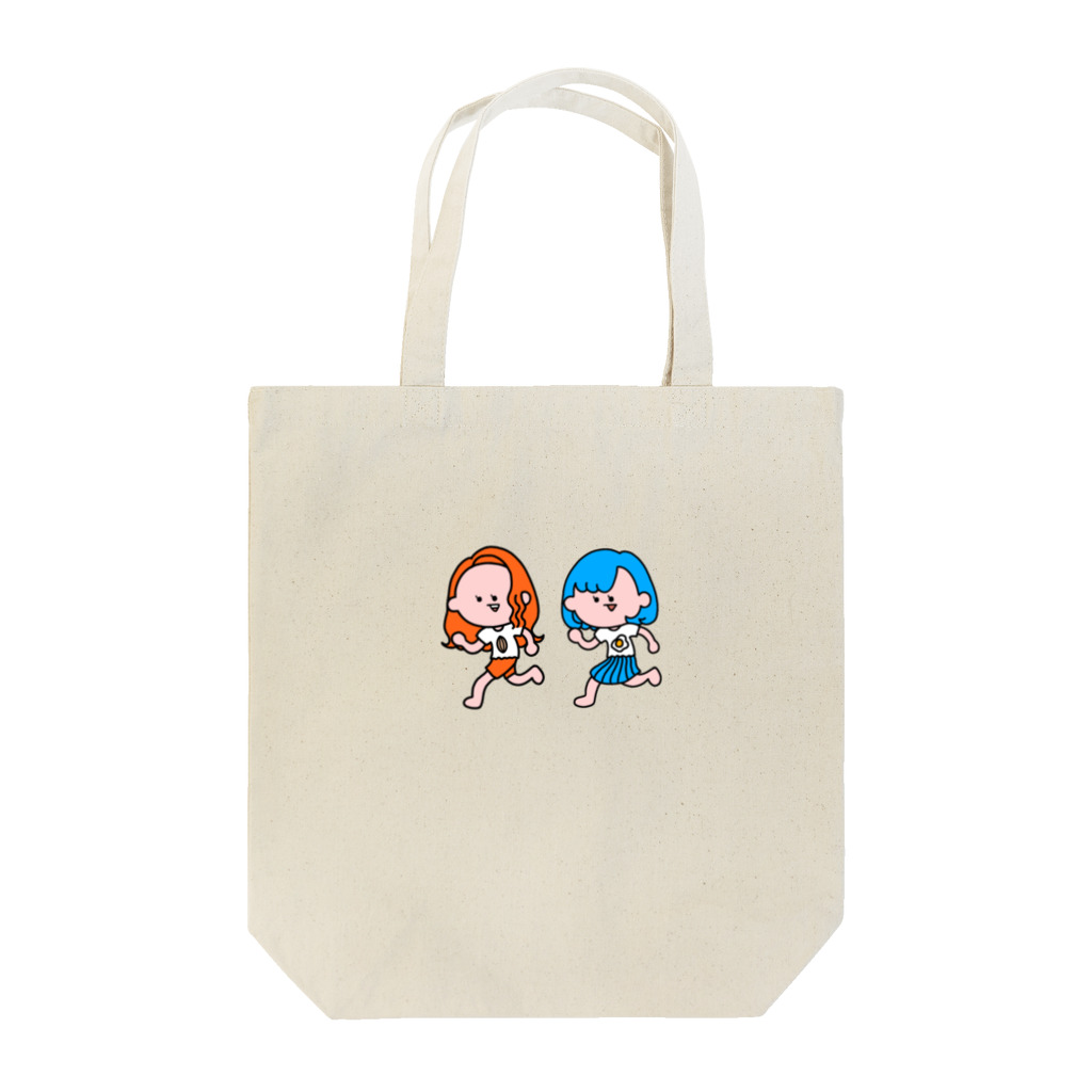アーモンド🐴🐣の橙と青の女の子 Tote Bag