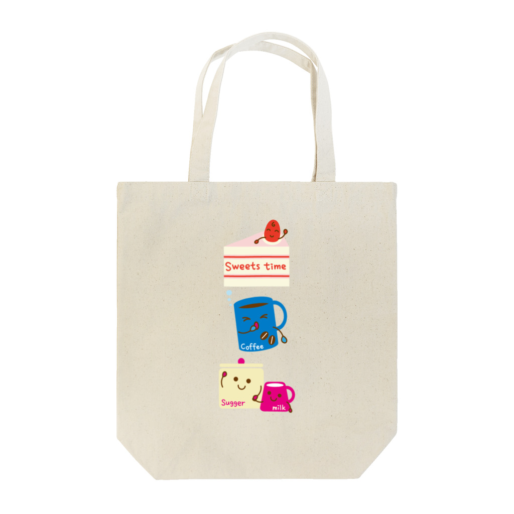 フォーヴァのスイーツタイム－ショートケーキ・コーヒー・シュガー&ミルク－sweets time－スイーツタイム－ Tote Bag