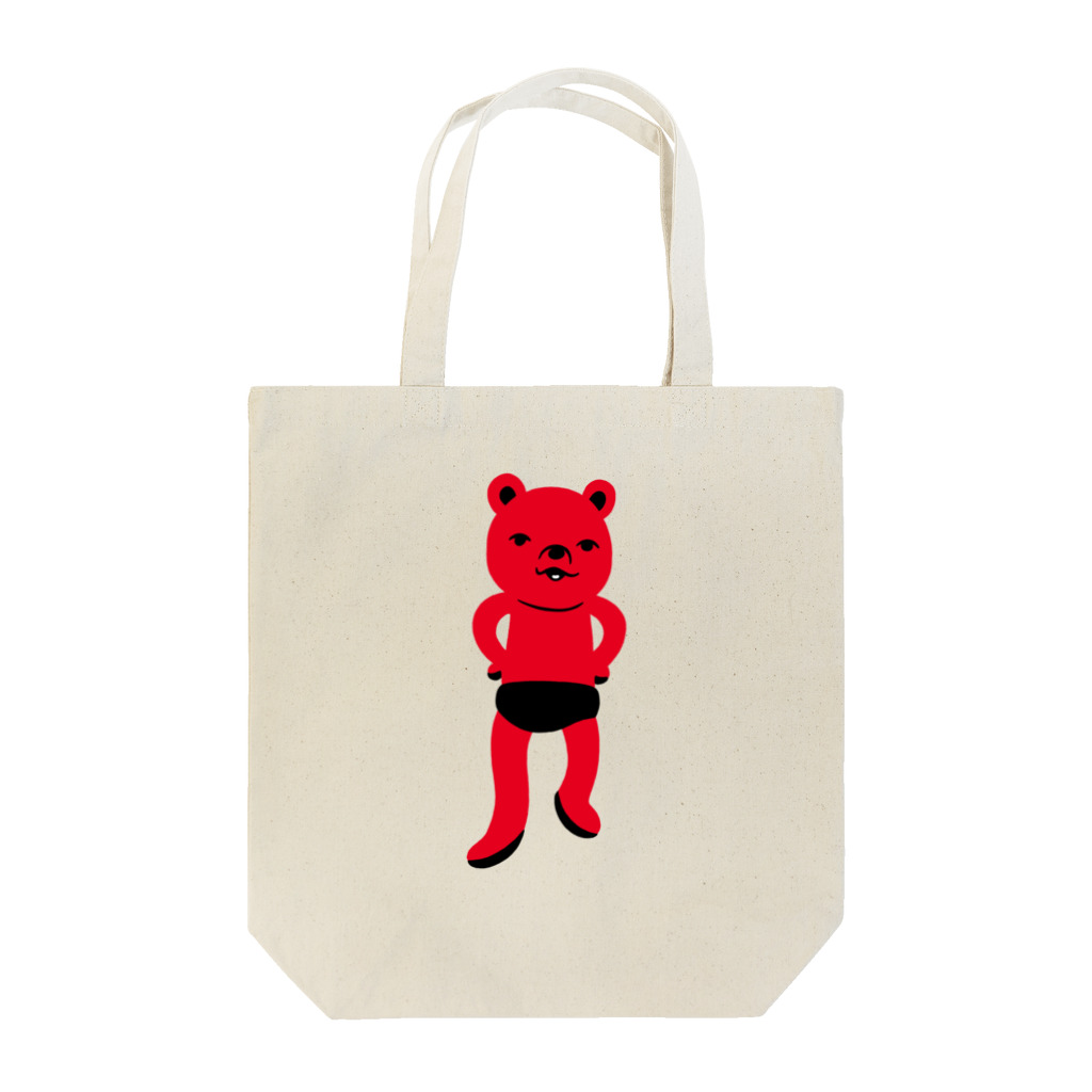 ぴこぽんSUZURIの潔い姿の熊（赤） Tote Bag