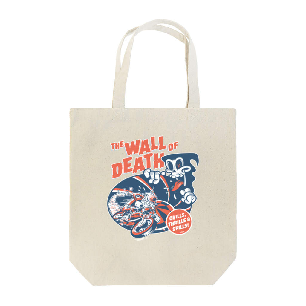 El Pinoのthe Wall of Death : Navy / Red トートバッグ