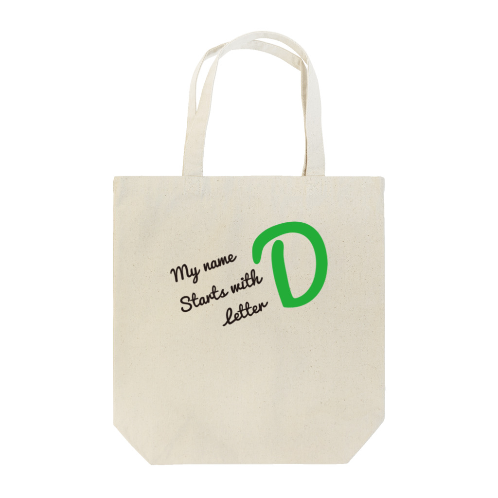 フォーヴァのMy name starts with letter D Tote Bag