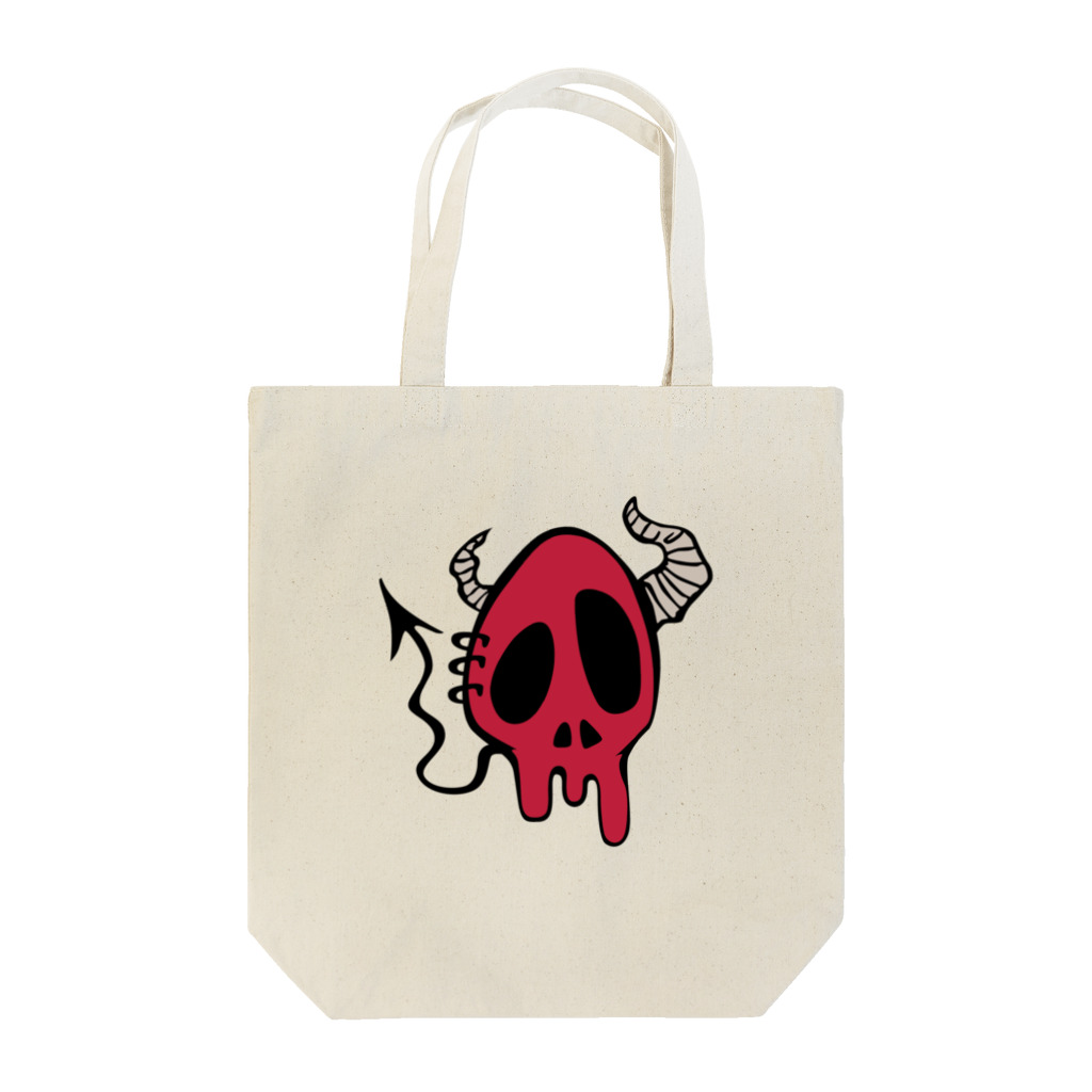 CUBIC ITEMのDevil Skull-Red- Tote Bag