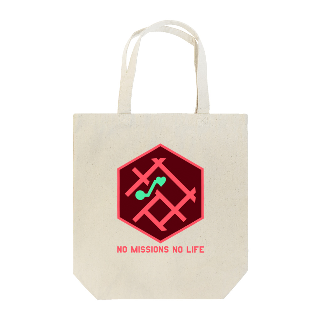 イングレス日和のNo Missions No Life（ピンク） Tote Bag