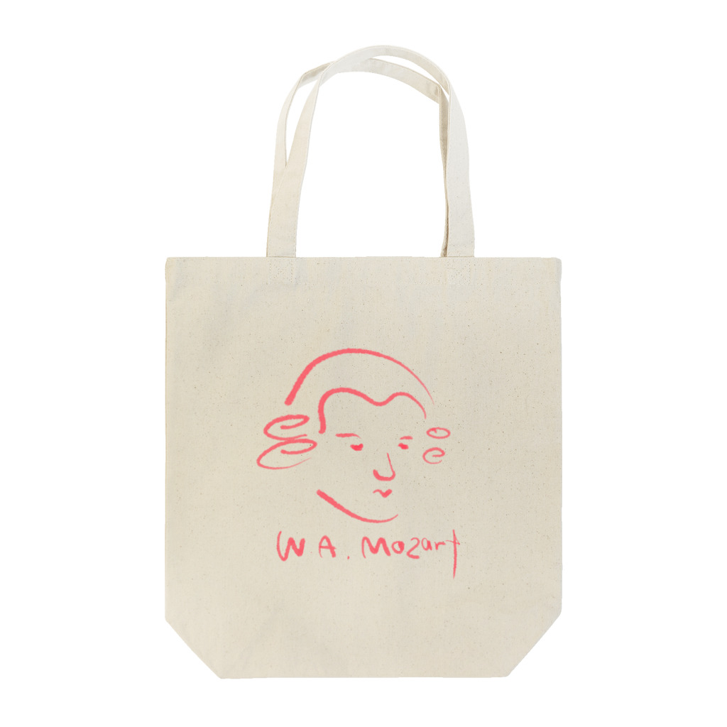 OSHIYOMANのモーツァルト　赤　Mozart Tote Bag