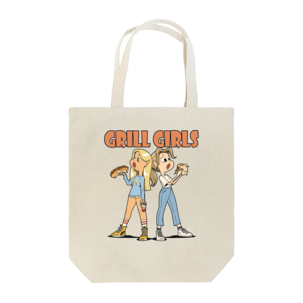 nidan-illustrationの"grill girls" トートバッグ
