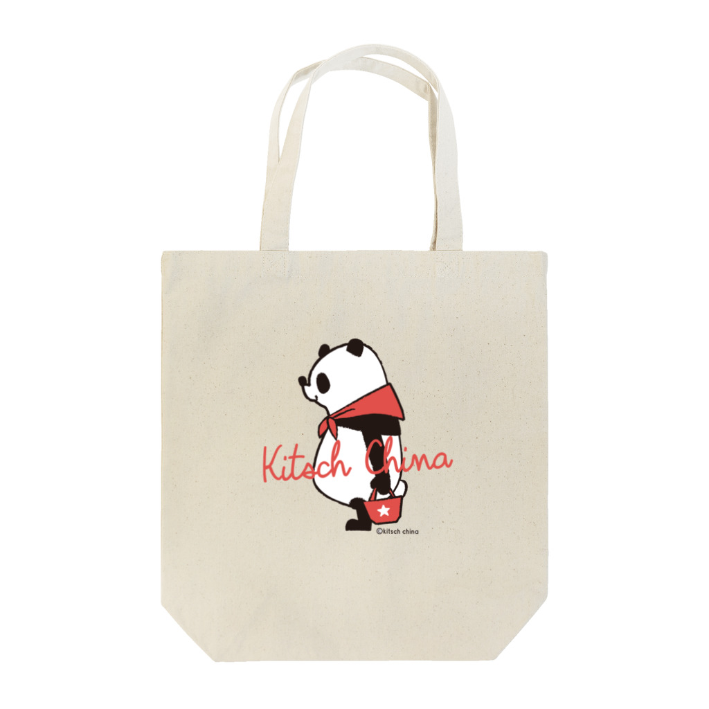 キッチュの赤スカーフパンダ Tote Bag