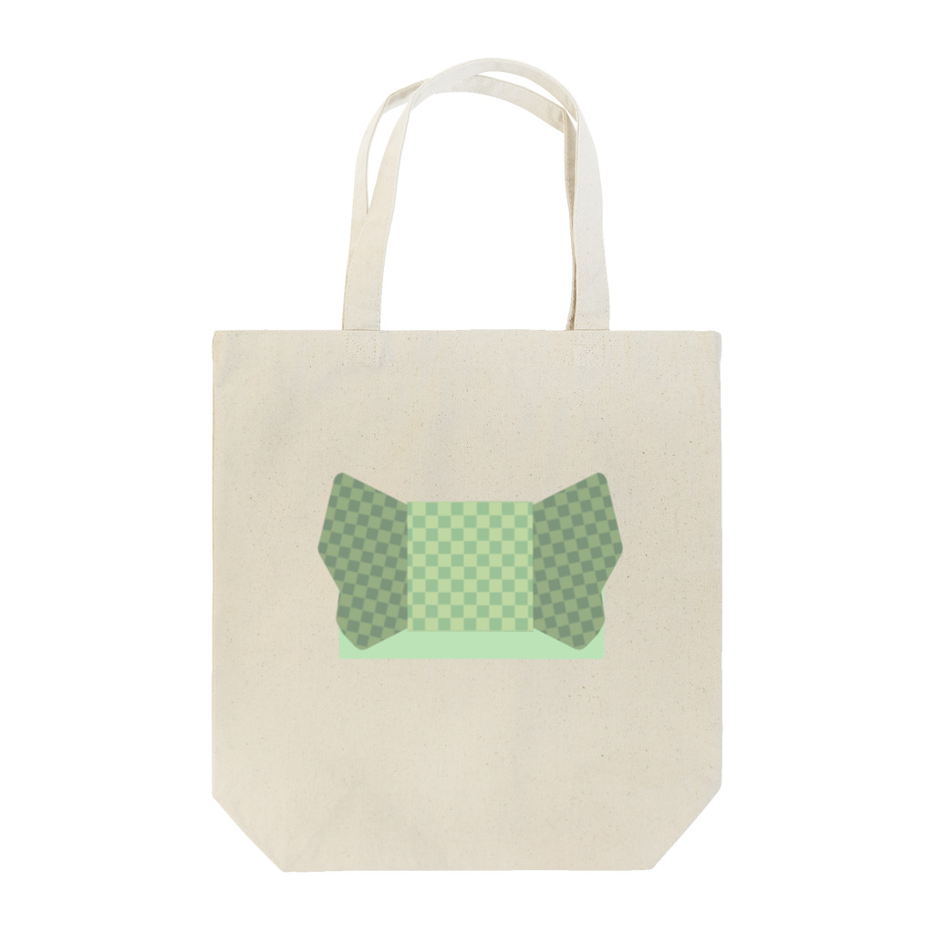 yacocoの帯柄 緑チェック Tote Bag