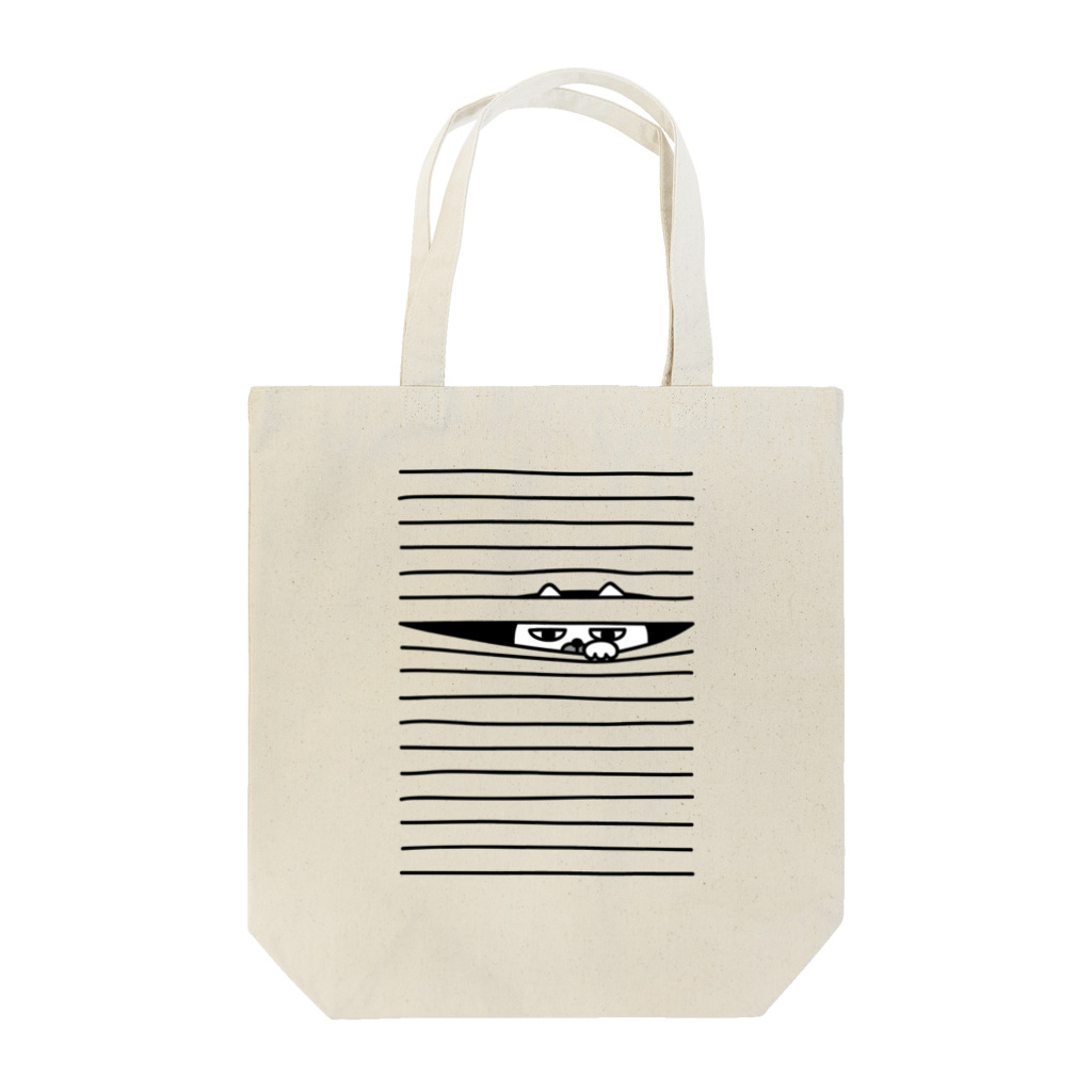 PokuStarのブラインドにネコ Tote Bag