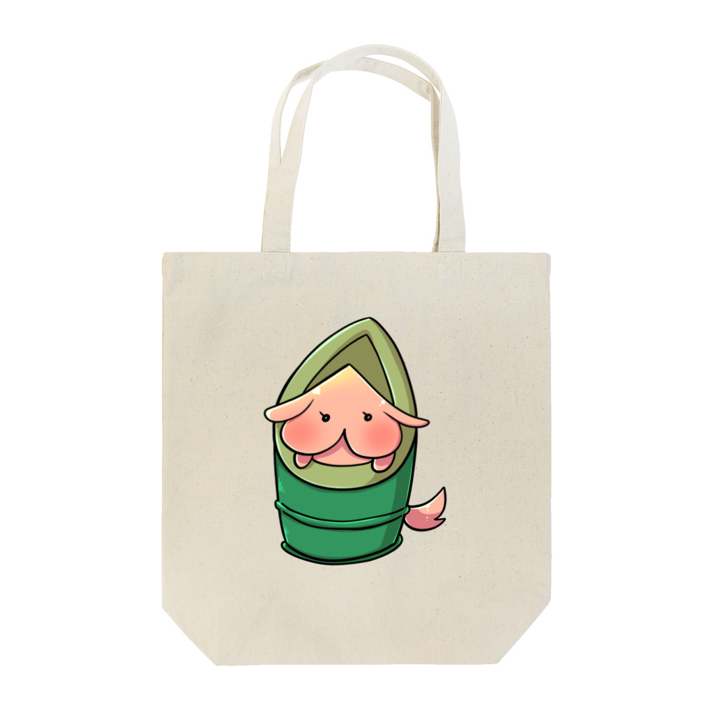 つちのこきづちのつちのこやさんの竹生まれのももわんこ Tote Bag