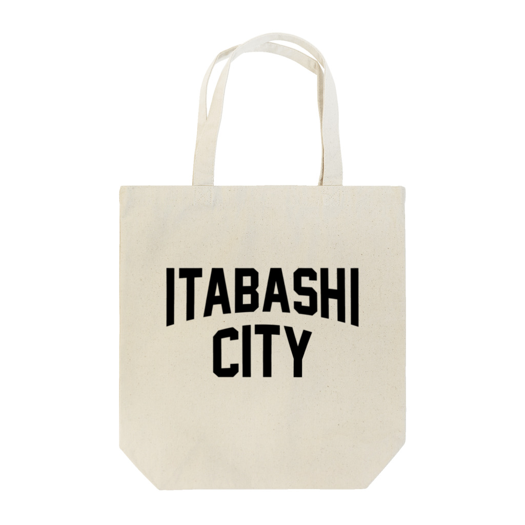 JIMOTO Wear Local Japanの板橋区 ITABASHI CITY ロゴブラック トートバッグ