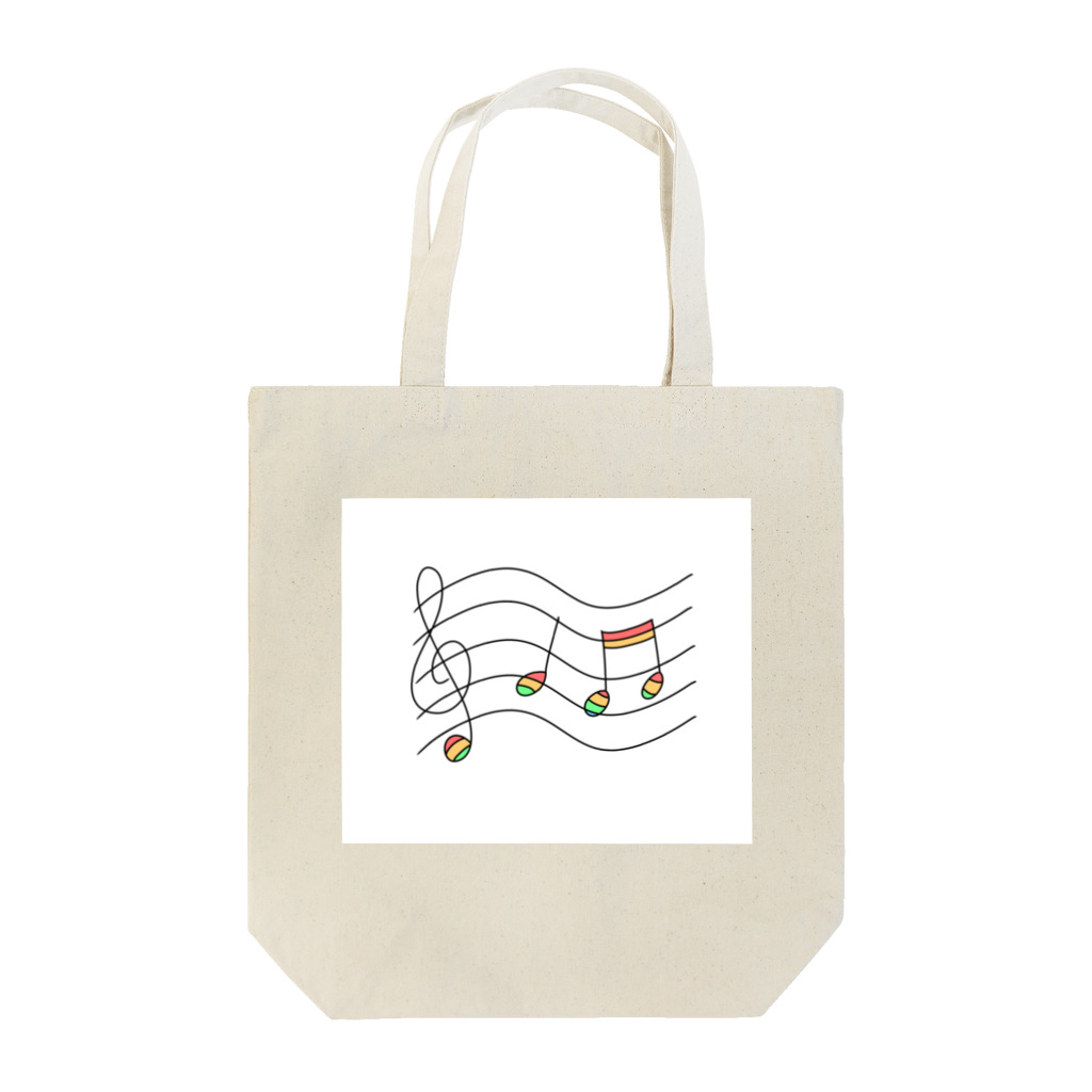 sizukno_megmiの虹の音符たち Tote Bag