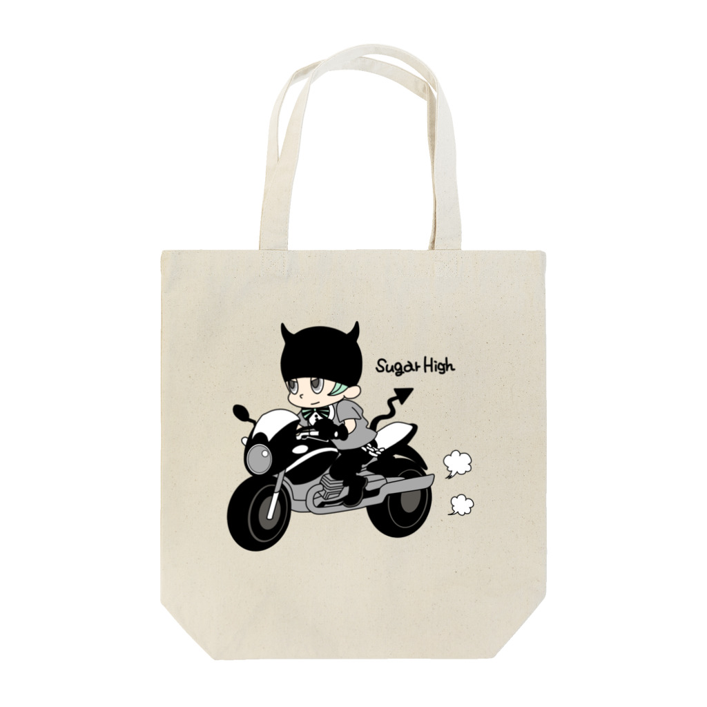 sugar highのLittle devil & motorbike Tote Bag