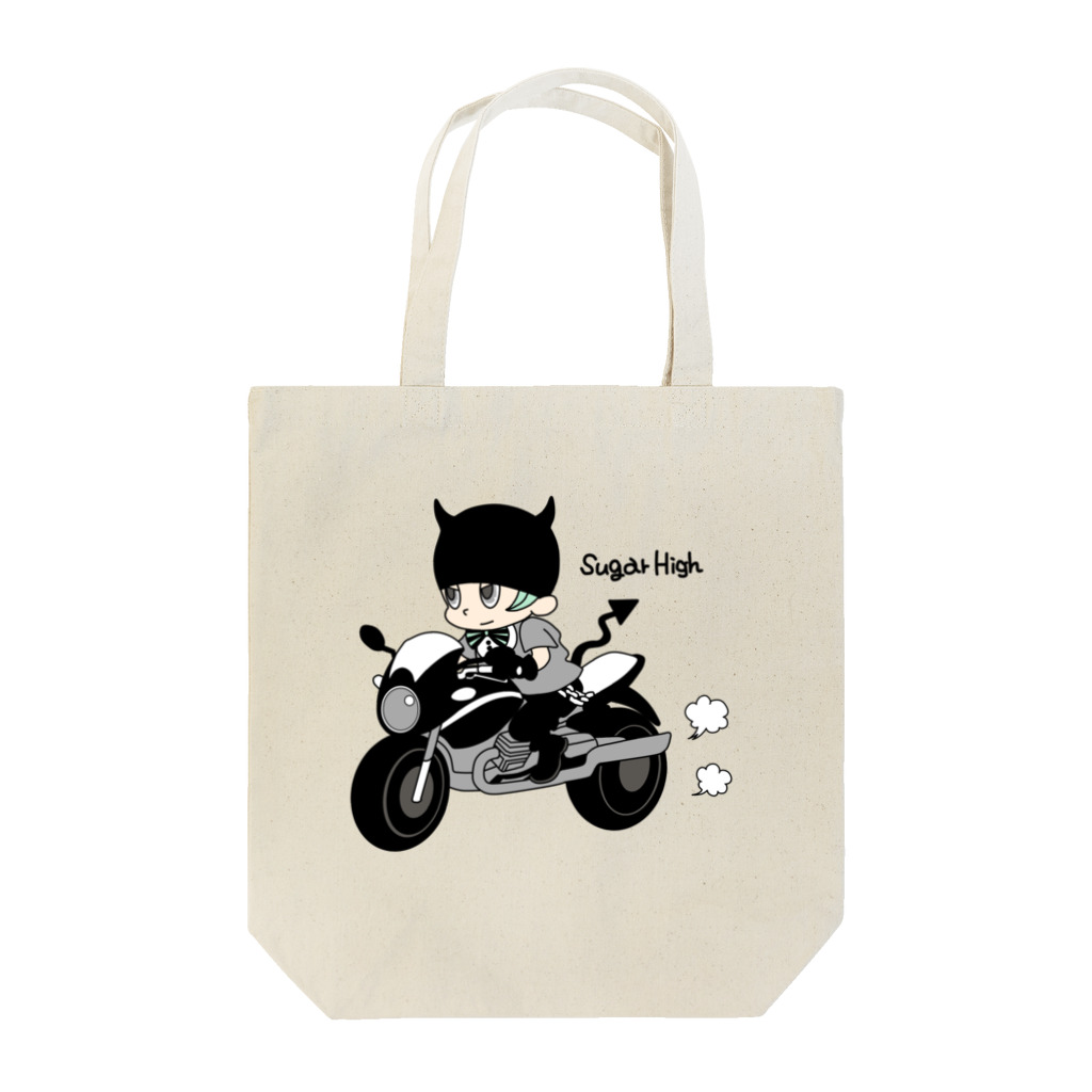 sugar highのLittle devil & motorbike トートバッグ