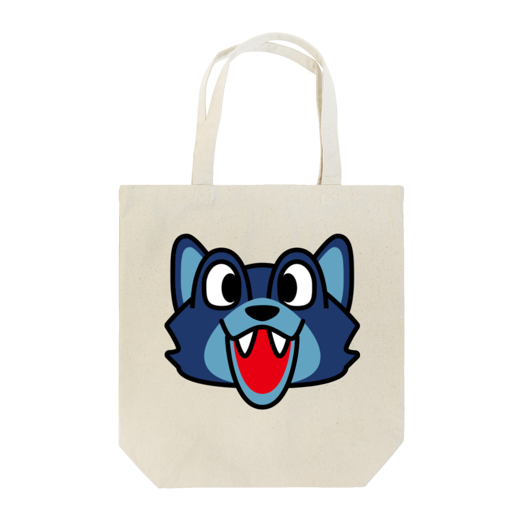 nestori shopのオオカミ（青） トートバッグ