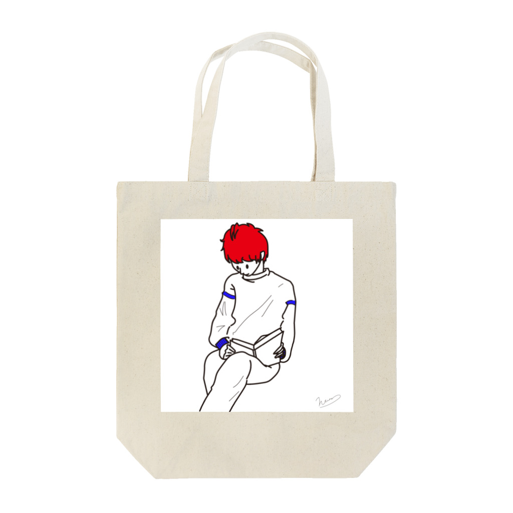 ハッシー/グラフィックデザイナーの読書 Tote Bag