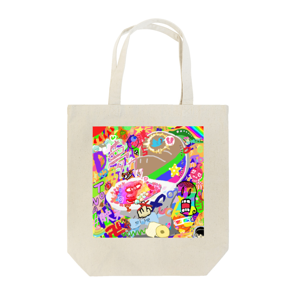 t0n@の原宿系 便器×もぐら Tote Bag