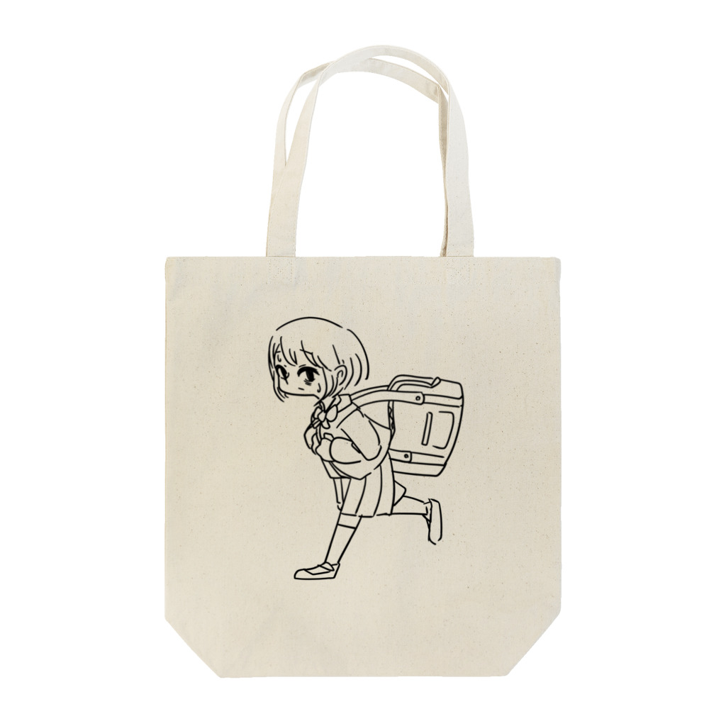 momohiki shopの走る女の子 トートバッグ