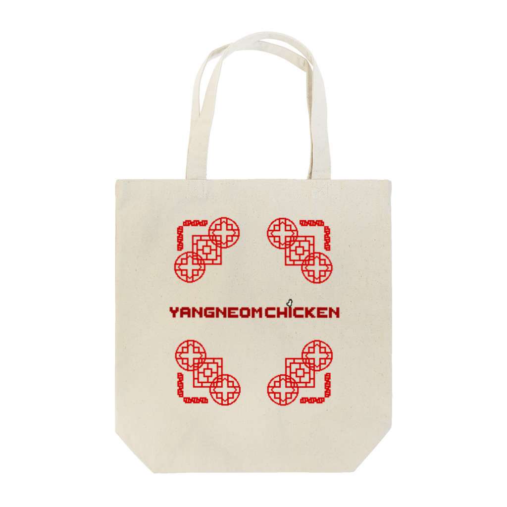 コウモリのヤンニョムチキンに乗る鶏 Tote Bag