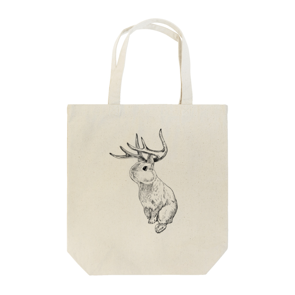 ●mugi to hana●のJackalope× Tote Bag