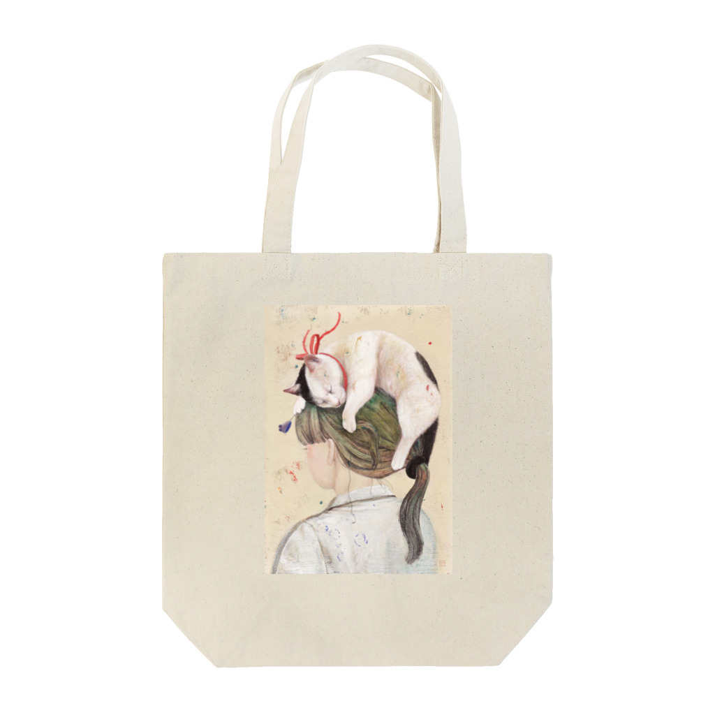 YONEKURA JUNEの港で噂のネコヘアー(女子中学生の場合)  Tote Bag