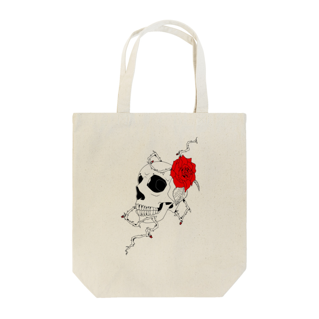 きりんの髑髏と薔薇 Tote Bag